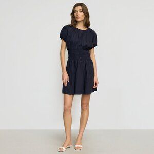 Modern Citizen Kaci Cinched-Waist Organic Cotton Dress Size XSDark Navy / XS